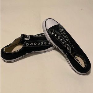 Black Converse Slip in